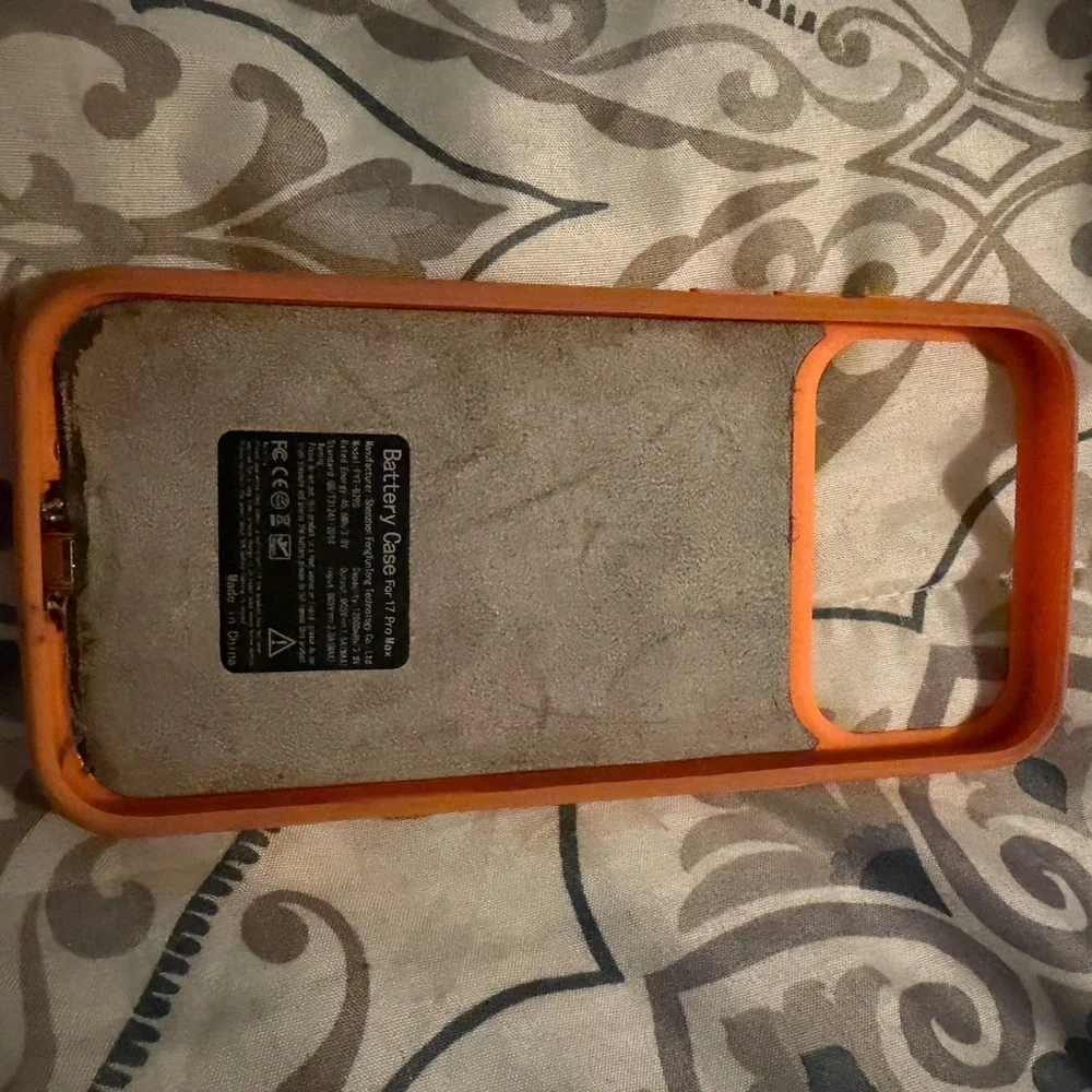 Orange Wireless Charging Phone Case - Compatible Cell Phone Accessory